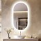 Wisfor Backlit Bathroom Mirror LED Light 3 Colors Anti-Fog Wall Vanity Mirror